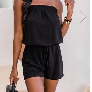 Desert Flames Black Romper